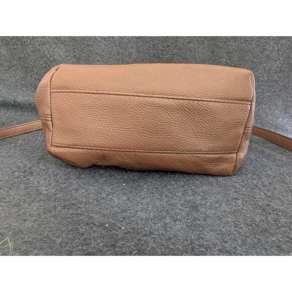 Fossil Keely Womens Handbag Brown Black Glitter Leather Top Handle Crossbody Bag - Picture 11 of 12